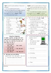 English Worksheet: CAN/COULD