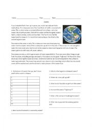 English Worksheet: The Oceans