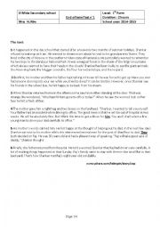 English Worksheet: 1st form test nb 1