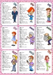 English Worksheet: My Family (speaking cards)  