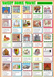 English Worksheet: City places: multiple choice activity