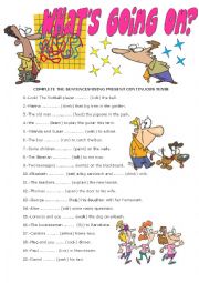 English Worksheet: WHATS GOING ON?