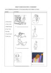 English Worksheet: DISNEYS ROBIN HOOD FILM PRE-WATCHING