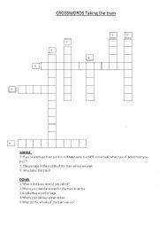 English Worksheet: Taking the train