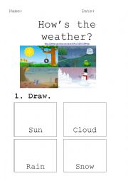 English Worksheet: Hows the weather