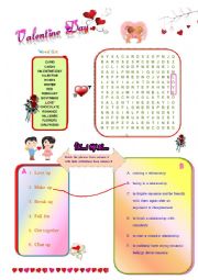 English Worksheet: Words Of Love