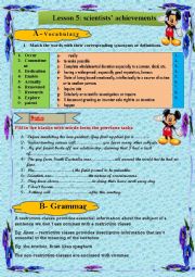 English Worksheet: scientists