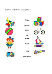 English Worksheet: Toys