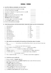 English Worksheet: Modal verbs