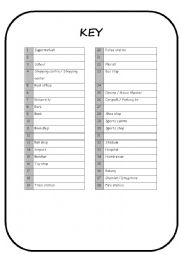 English Worksheet: Places in town - Board game
