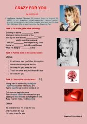 English Worksheet: Madonna 