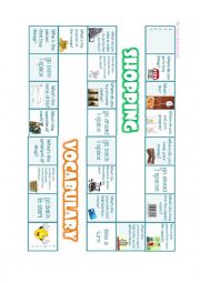 English Worksheet: shopping board