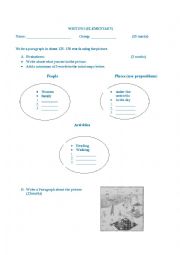 English Worksheet: Descriptive Paragraph