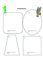 English Worksheet: DRAWING MONSTERS FUN