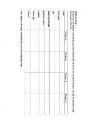 English Worksheet: speed dating activity 