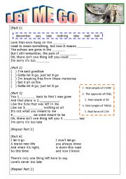 English Worksheet: Avril Lavugne - LET ME GO 