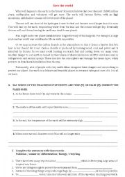English Worksheet: Environment