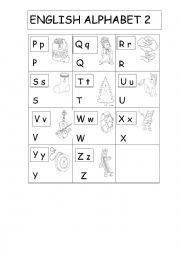 English Worksheet: english alphabet part 2