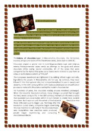 English Worksheet: The Origin of Chocolate