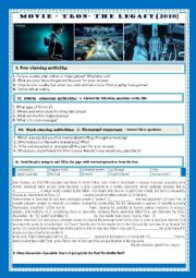 English Worksheet: MOVIE-TRON-THE LEGACY(2010)