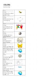 English Worksheet: Colors Kira Willey - worksheet