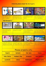 English Worksheet: Places of interest to visit in your city