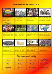 English Worksheet: Places of interest in your city to visit
