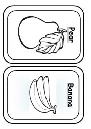 FRUIT flash-cards (black and white)