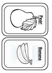 English Worksheet: FRUIT flash-cards (black and white)