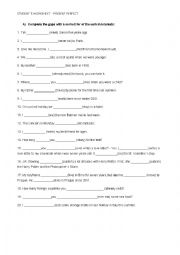 English Worksheet: Present perfect 