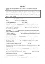 English Worksheet: fill in the gap(vocabulary)