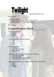 English Worksheet: Twilight