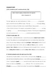 English Worksheet: language