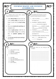 English Worksheet: present simple and continuous