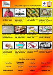 English Worksheet: Medical Emergencies and Symptoms