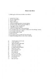 English Worksheet: Body parts idioms