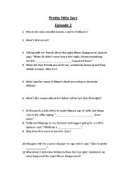 English Worksheet: Pretty little liars episode 2