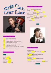 English Worksheet: CRIS CAB LIAR LIAR