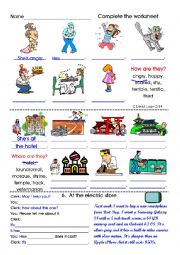 English Worksheet: Mixed Mini Tests 5 in total