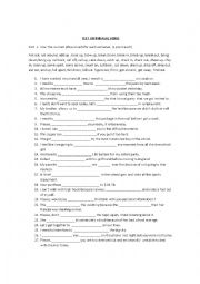 English Worksheet: phrasal verbs