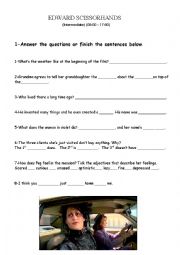 English Worksheet: Edward Scissorhands