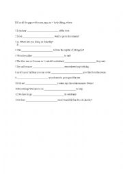 English Worksheet: indefinite pronouns