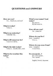 Basic Questions with Answers