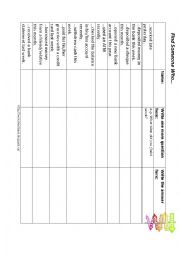 English Worksheet: Find Someone Who - Money and Banking