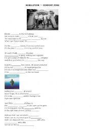 English Worksheet: song Comfort Zone by Rebelution
