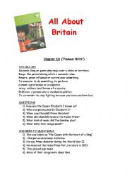 All About Britain exercises chapter 10