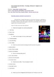 English Worksheet:  Movie: Slumdog a Millionaire- Beginners and Intermediate.