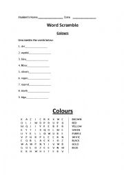 English Worksheet: World Scramble