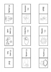 English Worksheet: weather domino