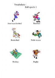 Vocabulary: Ball sports part 1
